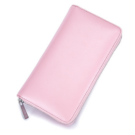 Genuine leather RFID blocking credit card holder