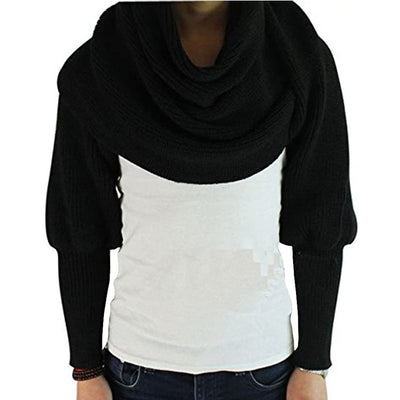Multi-Use knit blanket long shawl winter warm large scarf blxck norway™