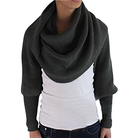 Multi-Use knit blanket long shawl winter warm large scarf blxck norway™