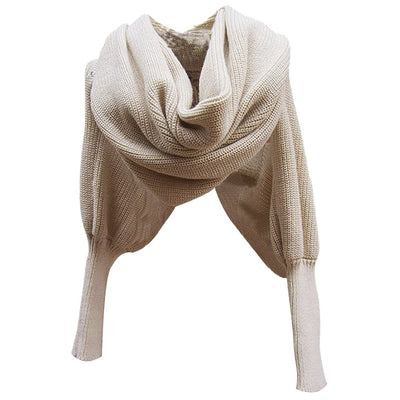 Multi-Use knit blanket long shawl winter warm large scarf blxck norway™