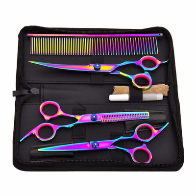 Dog grooming scissors colorful pet trimming scissors set blxcknorway™