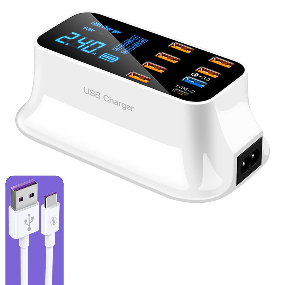 8 Ports Led Display USB Charger BLXCK NORWAY™