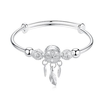 Sterling silver dreamcatcher link bracelet for women blxck norway™