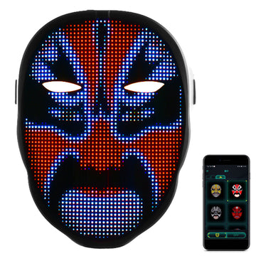 BT LED Luminous Facemask App Control Christmas Halloween Decor BLXCK NORWAY™