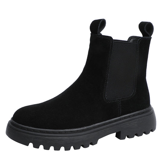 Winter Shoes Cow Suede Ankle Chelsea Boots BLXCK NORWAY™