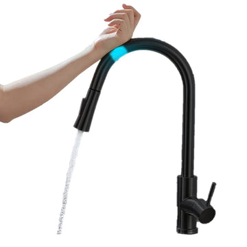 Smart kitchen faucet pull out brushed blxck norway™