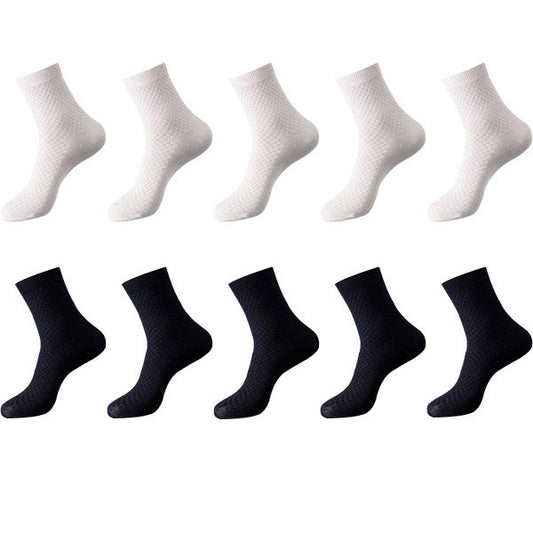 10 Pairs/lot Men Breathable Compression Long Fibre Socks