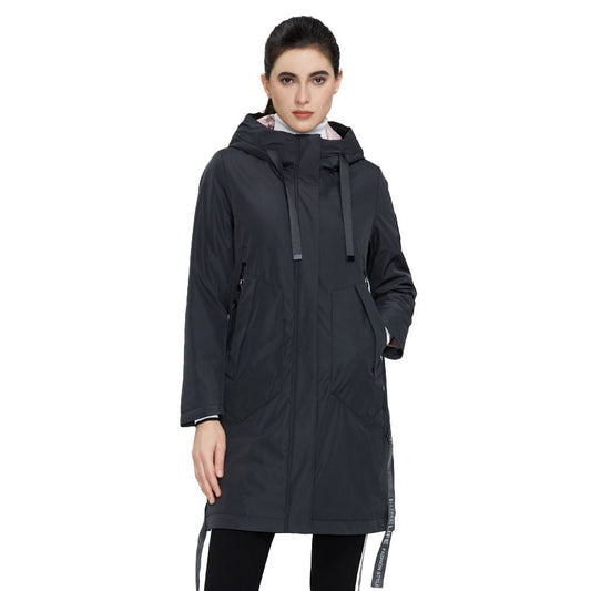 Women's coat jacket hooded lightweight raincoat blxck norway™