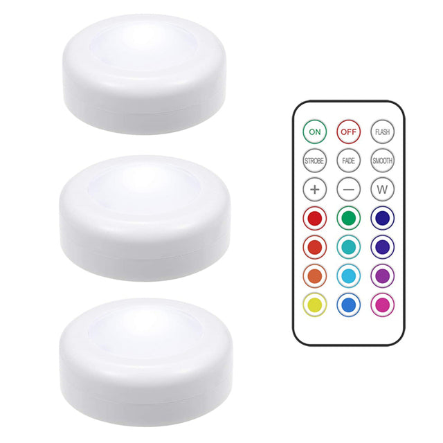 Wireless dimmable LED puck lights with remote control blxcknorway™
