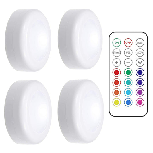 Wireless dimmable LED puck lights with remote control blxcknorway™