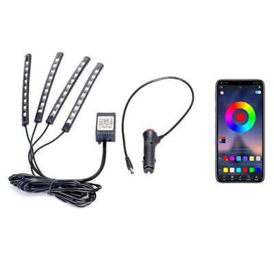 Led strip light for car with USB port app control blxck norway™