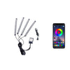 Led strip light for car with USB port app control blxck norway™