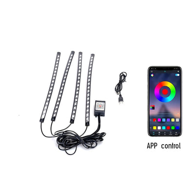 Led strip light for car with USB port app control blxck norway™