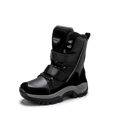 Warm Winter Plush Mid-Calf Waterproof Plus Size PU Leather Boots BLXCK NORWAY™