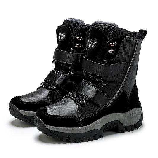 Warm Winter Plush Mid-Calf Waterproof Plus Size PU Leather Boots BLXCK NORWAY™