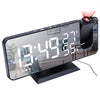 Multifunctional Digital Alarm Clock with Wall Projection, Large Mirror LED Display & FM Radio BLXCK NORWAY™