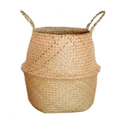 Seaweed wicker basket rattan hanging flowerpot blxcknorway™
