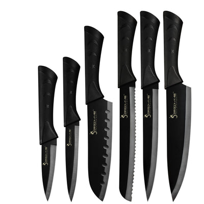Professional Japanese Black Stainless Steel Kitchen knives