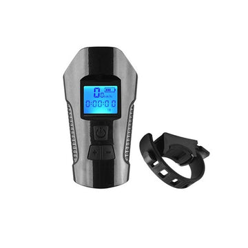 Front Light Flashlight with Bike Computer LCD Speedometer Horn BLXCK NORWAY™