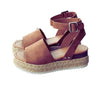 Women's ankle strap buckle wedge platform sandals blxcknorway™