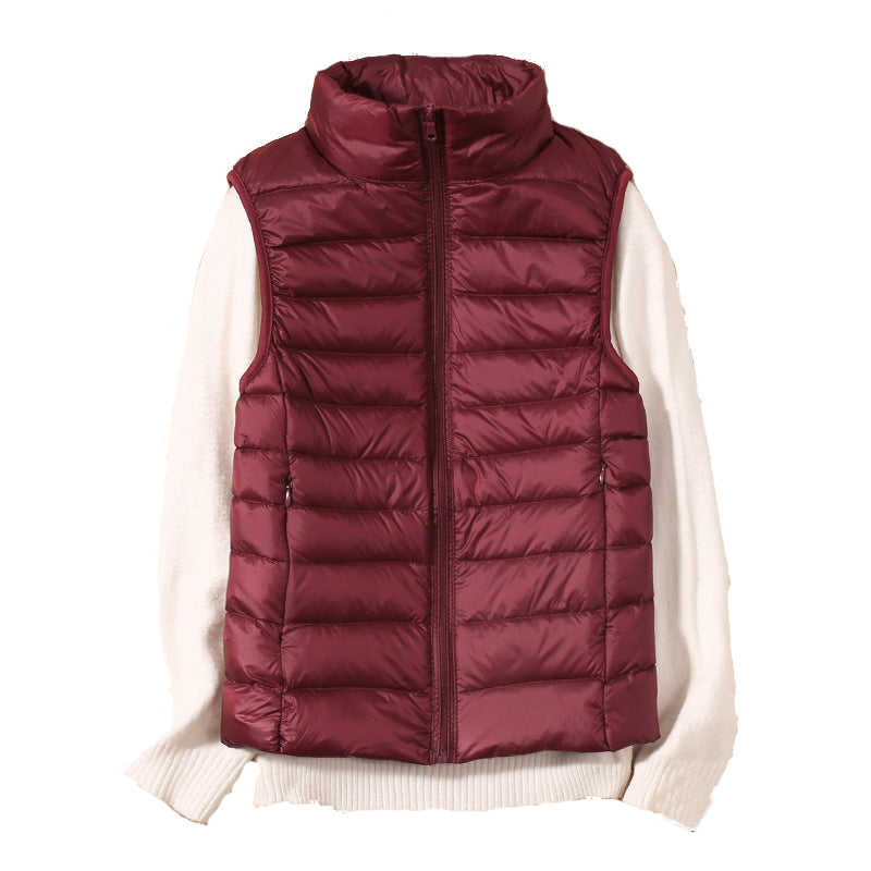 Winter women's down sleeveless cropped puffer jacket blxck norway™