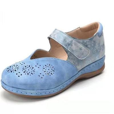 Leather orthopedic women slip on shoes vintage sandals blxck norway™