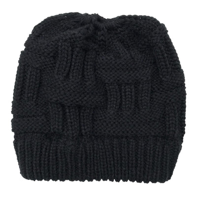 High Messy Bun Beanie Hat with Ponytail Hole BLXCK NORWAY™