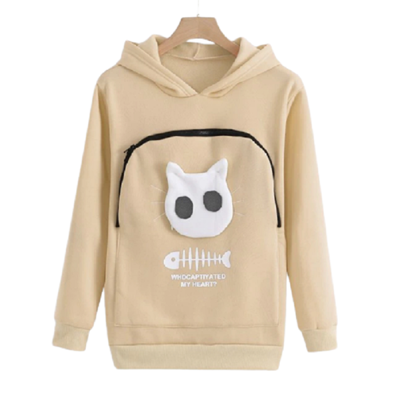 Fluffsy cat & dog pouch hoodie