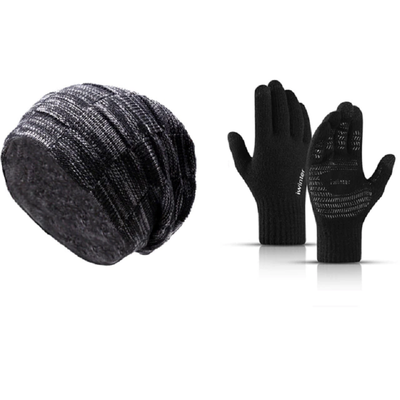 Men's Winter Hat Warm Beanies with gloves BLXCK NORWAY™