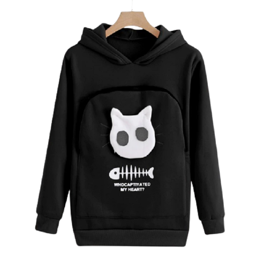 Fluffsy cat & dog pouch hoodie blacknorway™