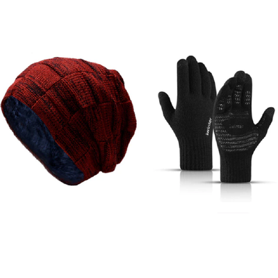 Men's Winter Hat Warm Beanies with gloves BLXCK NORWAY™