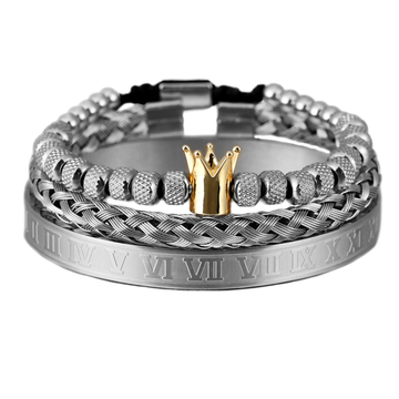 Men’s luxury roman royal charm bracelet blacknorway™