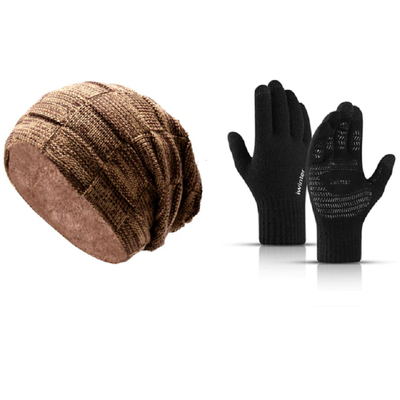 Men's Winter Hat Warm Beanies with gloves BLXCK NORWAY™