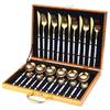 24pcs Gold Dinnerware Stainless Steel Luxury Cutlery Set BLXCK NORWAY™