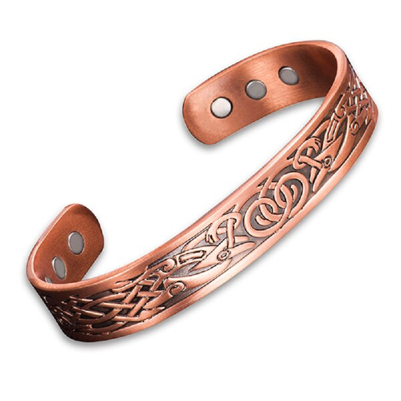 Viking Pure Copper Energy Magnetic Adjustable Cuff Bracelet BLXCK NORWAY™