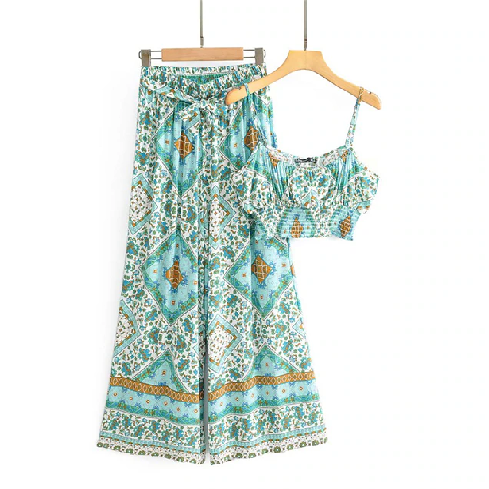 Vintage chic women floral print bohemian suits blacknorway™