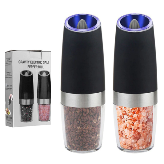 Gravity electric salt & pepper grinder set blacknorway™