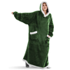 Long winter plush fleece wearable hooded blanket blacknorway™