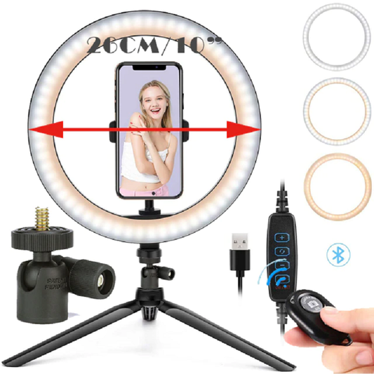 LED Ring light with tripod stand blacknorway™