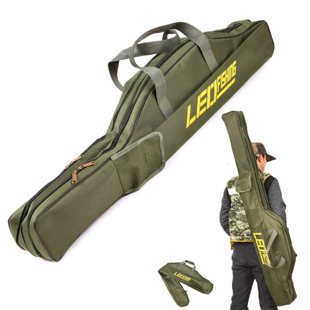 Portable foldable fishing rod carrier storage bag blacknorway™