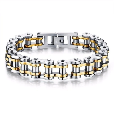 Men’s stainless steel biker chain bracelet blacknorway™