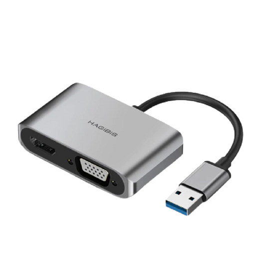 2 in1 USB to HDMI-compatible converter