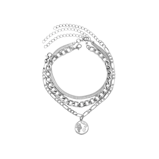 The Modern Duchesse Double Anklets Set