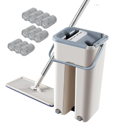 Flat Squeeze & Bucket Hand Free Wringing Floor Cleaning Mop BLXCK NORWAY™