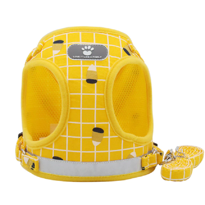 Reflective adjustable small dog cat vest harnesses leash blacknorway™
