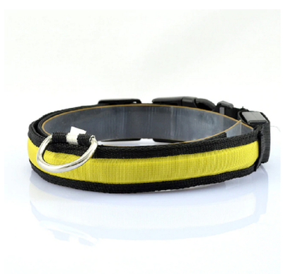 Glow in the Dark Dog Collar Night Safety Solar Charge LED