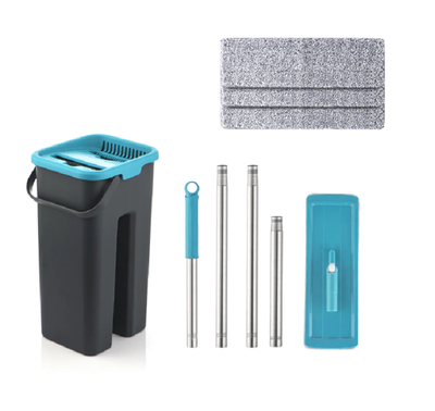 Flat Squeeze & Bucket Hand Free Wringing Floor Cleaning Mop BLXCK NORWAY™