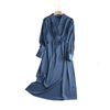 Women's long sleeve satin dress blacknorway™