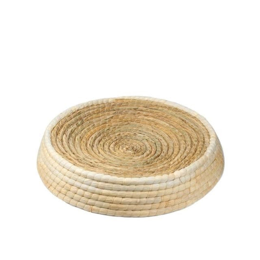 Handmade straw woven cat scratcher house