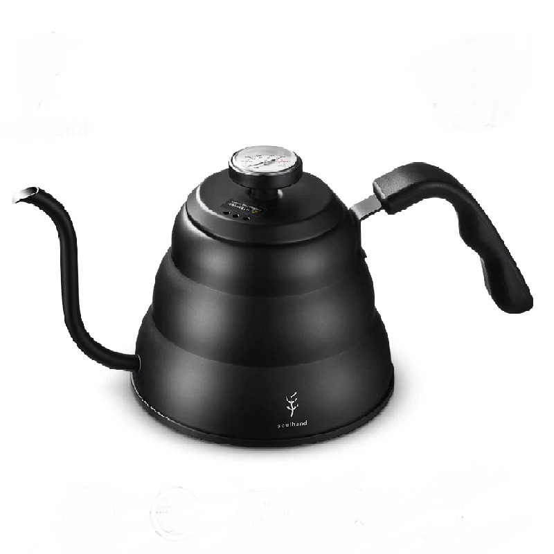 Gooseneck kettle with thermometer - stainless steel kettle
